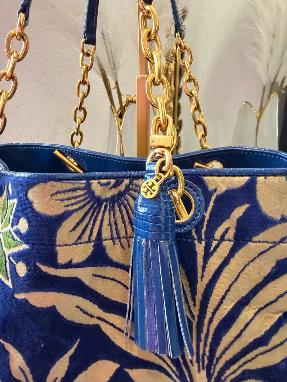 Tory Burch navy tote